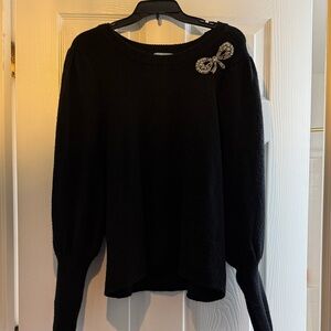 CeCe Charcoal Knit Top
